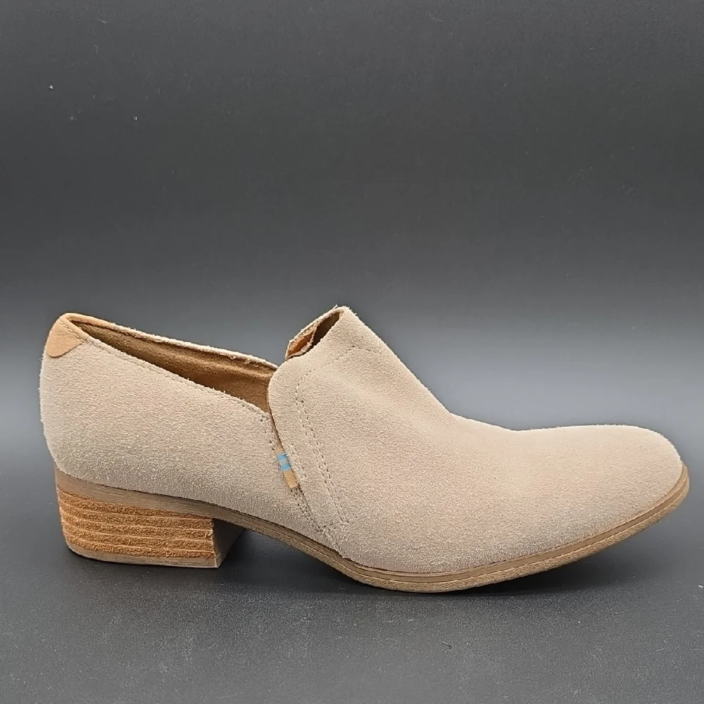 Toms Beige Suede Slip-On Loafer - Picture 2 of 7